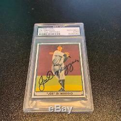 1941 Play Ball Joe Dimaggio Signed Autographed RP Baseball Card PSA DNA COA