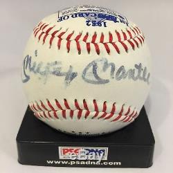 1952 Topps Mickey Mantle Rc Edition Signed Autographed Baseball Psa Dna Coa