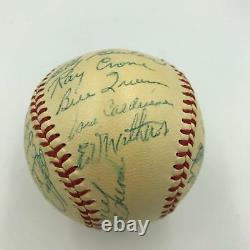 1954 Hank Aaron Rookie Milwaukee Braves Team Signed Baseball PSA DNA COA