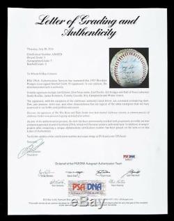 1955 Brooklyn Dodgers World Series Champions Team Signed NL Baseball PSA DNA COA