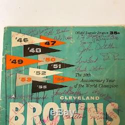 1955 Cleveland Browns NFL Champions Team Signed Original Program PSA DNA COA