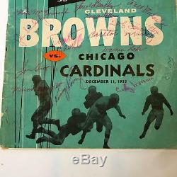 1955 Cleveland Browns NFL Champions Team Signed Original Program PSA DNA COA