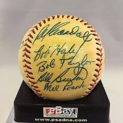 1957 Milwaukee Braves World Champions Team Signed NL Baseball PSA DNA COA