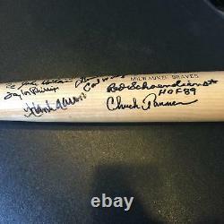 1957 Milwaukee Braves World Series Champs Team Signed Bat Hank Aaron PSA DNA COA