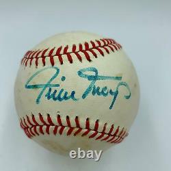 1970's Willie Mays Signed Vintage National League Feeney Baseball PSA DNA COA