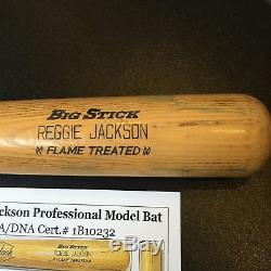 1977 Reggie Jackson New York Yankees Playoffs Signed Game Used Bat PSA DNA COA