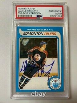 1979-80 Wayne Gretzky O-pee-chee Rc Reprint Autographed Psa/dna Coa