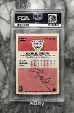 1986-87 Fleer Michael Jordan Auto Rc PSA DNA CERT signed coa rookie autograph