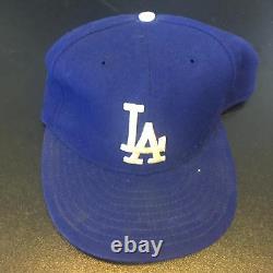 1990's Garry Sheffield Signed Game Used Los Angeles Dodgers Cap Hat PSA DNA COA