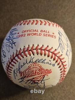 1992 Atlanta Braves NL Champions Team Signed Baseball 30 Autos PSA/DNA COA