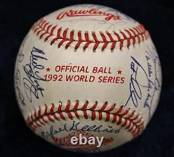 1992 Atlanta Braves Nl Champions Team Signed Baseball 30 Auto 92 Psa/dna Coa