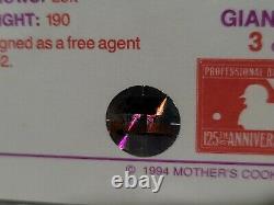 1994 Barry Bonds Mothers Cookies On Card Autograph Psa Dna Coa Giants Pirates