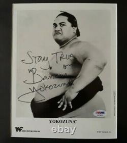 1994 Titan Sports YOKOZUNA PSA/DNA COA Autograph Signed Promo WWF WWE Wrestling