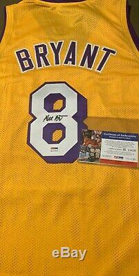(2) x Kobe Bryant #8 Signed Framed Lakers Jersey With PSA DNA COA