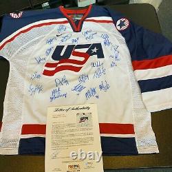 2002 Team USA Olympics Hockey Team Signed Authentic Nike Jersey PSA DNA COA