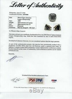2006 Detroit Tigers Championship Ring PSA/DNA COA With Presentation Box RARE