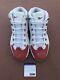 2006 Reebok Question Mid Red Toe Suede Size 11 Iverson Answer Signed Psa/dna Coa