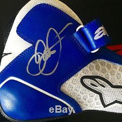 2015 Dale Earnhardt Jr. Signed Alpinestars Tech 1-KX Racing Shoes PSA/DNA COA