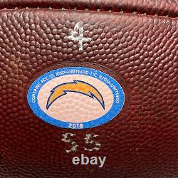 2018 LA Chargers Game Used Crucial Catch Wilson The Duke NFL Football with PSA COA