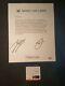 21 Twenty One Pilots Josh Dun Tyler Joseph Signed Autographed Letter Psa/dna Coa