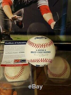 3 X Mvp Angels Mike Trout Signed Official Mlb Baseball Psa/dna Coa