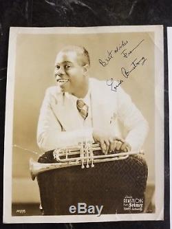 8X10 PHOTO OF YOUNG LOUIS ARMSTRONG (Satchmo) SIGNED WITH PSA/DNA COA