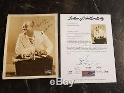 8X10 PHOTO OF YOUNG LOUIS ARMSTRONG (Satchmo) SIGNED WITH PSA/DNA COA