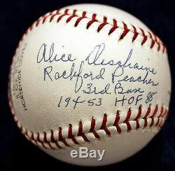 A League Of Their Own Aagpbl Rockford Peaches 4 Auto Signed Baseball Psa/dna Coa