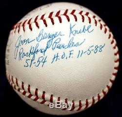 A League Of Their Own Aagpbl Rockford Peaches 4 Auto Signed Baseball Psa/dna Coa