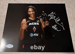 A'ja Wilson Signed 8x10 Photo PSA / DNA COA Autograph MVP Champion Aces Aja