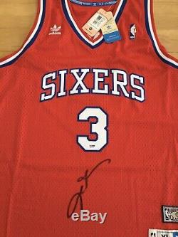 ALLEN IVERSON AUTOGRAPHED/SIGNED SIXERS ADIDAS JERSEY The Answer PSA/DNA COA