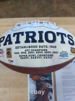 Aaron Hernandez Autographed Full Size Football Psa / Dna Full Letter Coa Rare