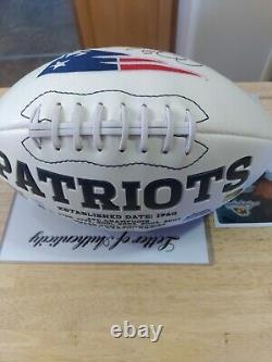 Aaron Hernandez Autographed Full Size Football Psa / Dna Full Letter Coa Rare