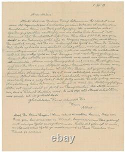 Albert Einstein ALS Autograph Divorce Letter to Mileva COA(PSA/DNA) Sothebys RR