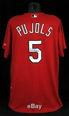 Albert Pujols 2001 ROY Signed Game Used St. Louis Cardinals Jersey PSA DNA COA