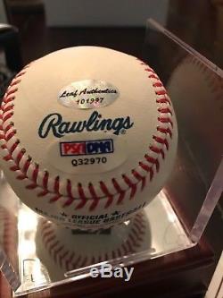 Albert Pujols Autographed Rawlings Major League Baseball Leaf Coa &psa/dna Holo