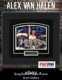 Alex Van Halen Drummer Signed Custom Framed Photograph PSA/DNA COA