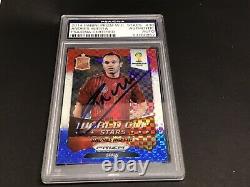 Andres Iniesta Signed 2014 Panini Prizm World Cup Card #30 Auto. PSA/DNA COA 1A