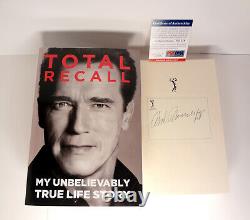 Arnold Schwarzenegger Signed Autograph Total Recall 1st Edition Book PSA/DNA COA