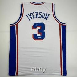 Autographed/Signed ALLEN IVERSON Philadelphia White Current Jersey PSA/DNA COA