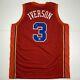 Autographed/signed Allen Iverson Syracuse Nationals Nats Red Jersey Psa/dna Coa