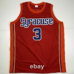 Autographed/Signed ALLEN IVERSON Syracuse Nationals Nats Red Jersey PSA/DNA COA