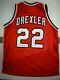 Autographed/signed Clyde Drexler Portland Red Basketball Jersey Psa/dna Coa Auto