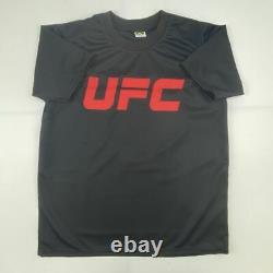 Autographed/Signed DUSTIN POIRIER UFC MMA Black Jersey Shirt PSA/DNA COA Auto