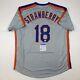 Autographed/signed Darryl Strawberry New York Grey Baseball Jersey Psa/dna Coa