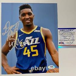 Autographed/Signed Donovan Mitchell Utah Jazz 8x10 Photo PSA/DNA COA
