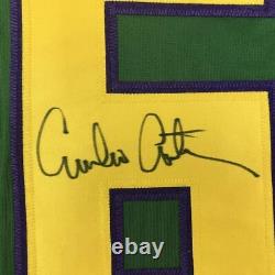 Autographed/Signed Emilio Estevez Gordon Bombay Green Hockey Jersey PSA/DNA COA