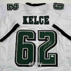 Autographed/Signed Jason Kelce Philadelphia White Football Jersey PSA/DNA COA