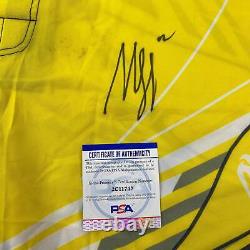 Autographed/Signed Khamzat Borz Chimaev Venom UFC MMA Yellow Trunks PSA/DNA COA