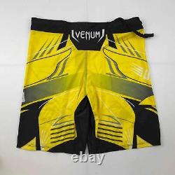 Autographed/Signed Khamzat Borz Chimaev Venom UFC MMA Yellow Trunks PSA/DNA COA